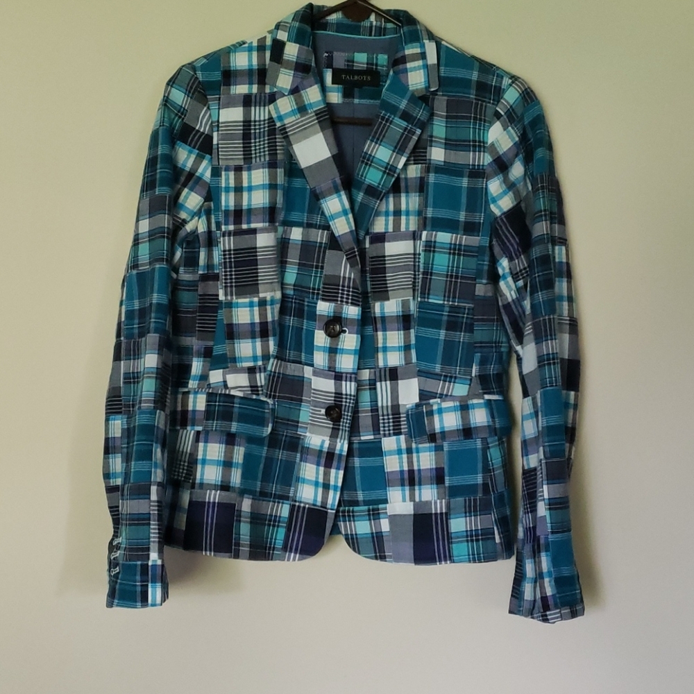 Plaid Blue Talbots Size 10